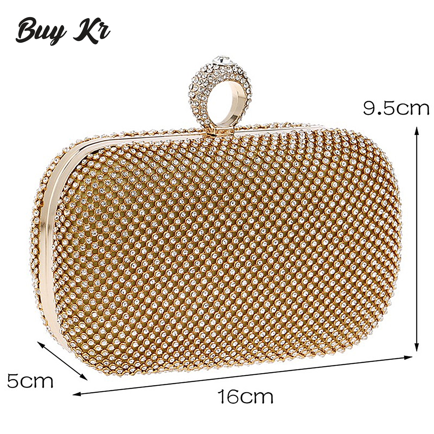 Golden , Black Silver Bridal Clutch