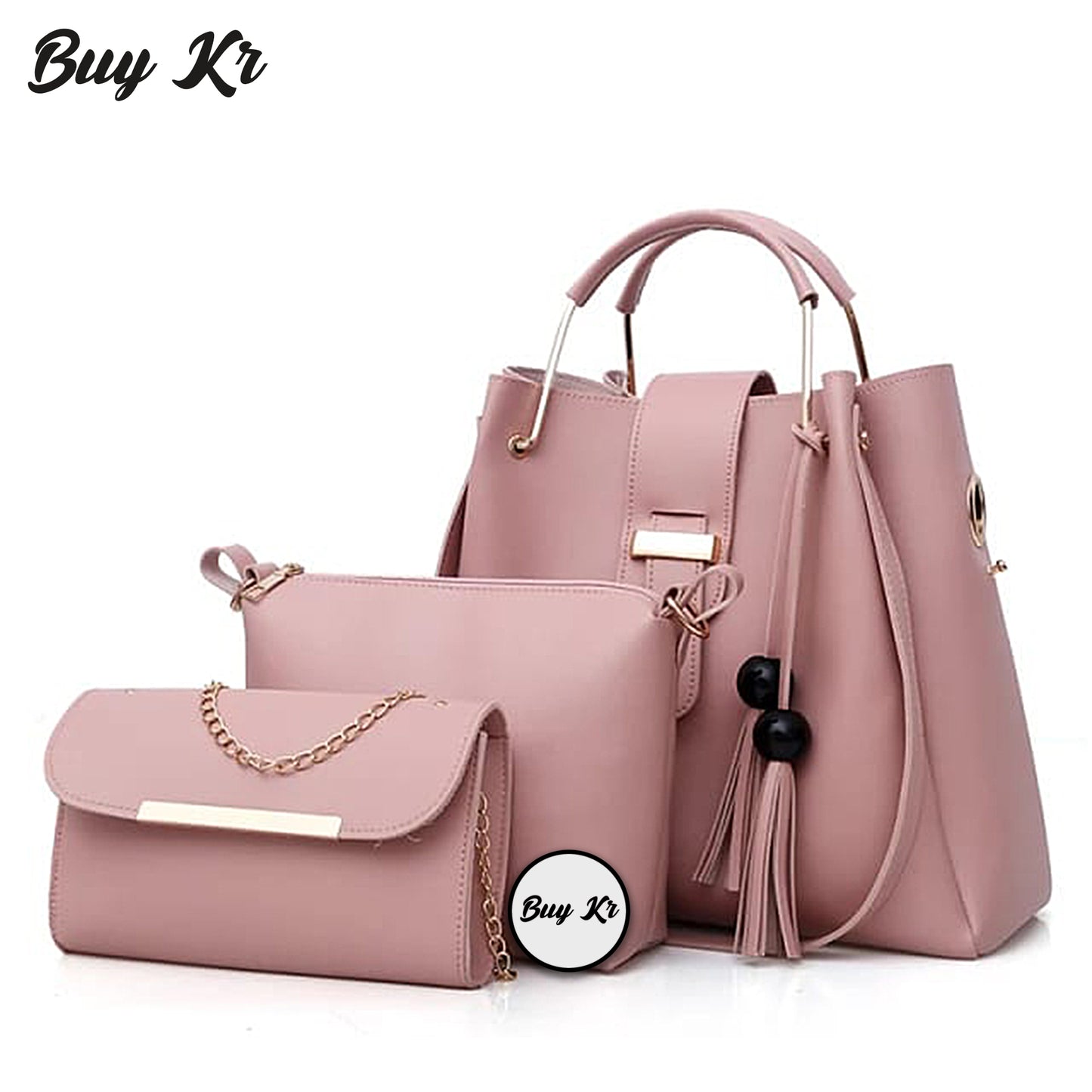 3 PIECE PINK HANDBAG