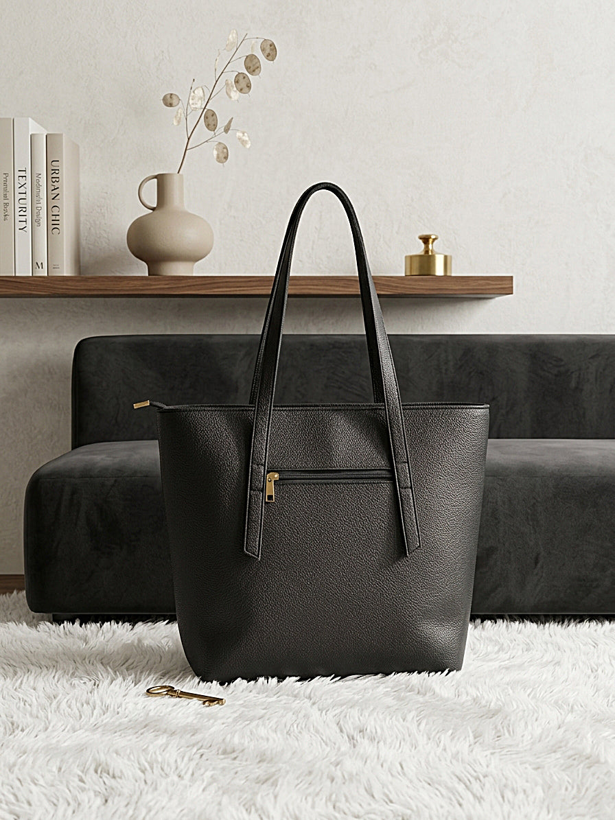 3-Piece Leather Tote Bag Set – Free Cherry Keychain Gift