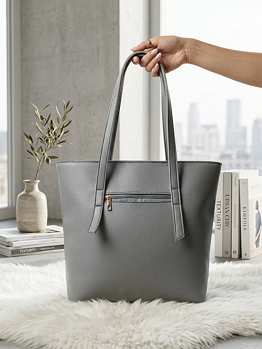 3-Piece Leather Tote Bag Set – Free Cherry Keychain Gift