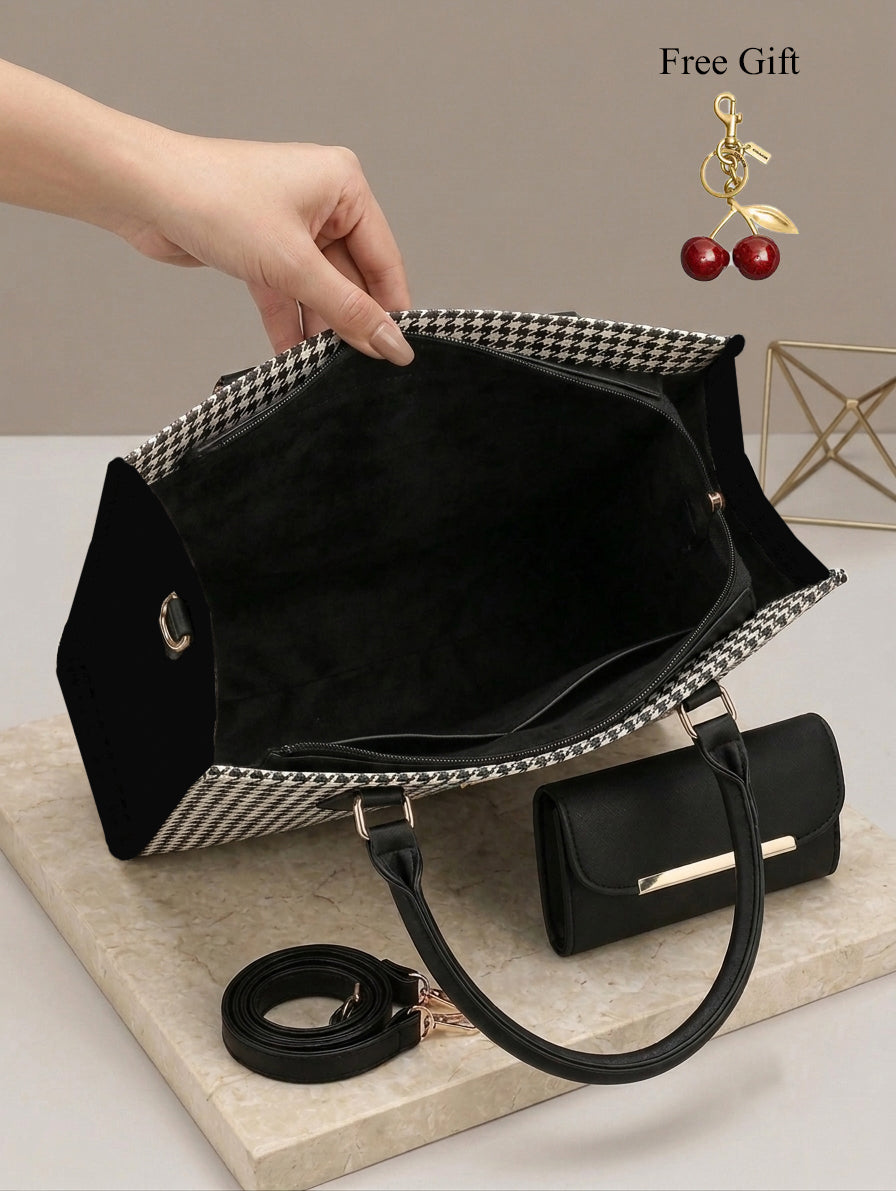 European Tote Bag Set – Includes Wallet & Crossbody Strap