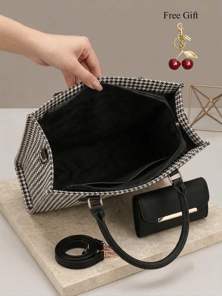 European Tote Bag Set – Includes Wallet & Crossbody Strap