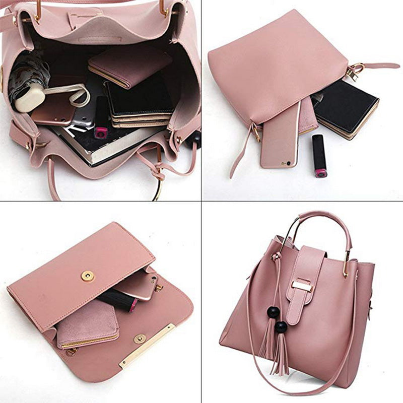 3 PIECE PINK HANDBAG