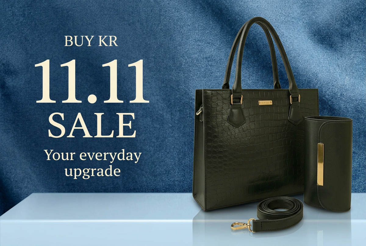 Denim blue 11.11 banner